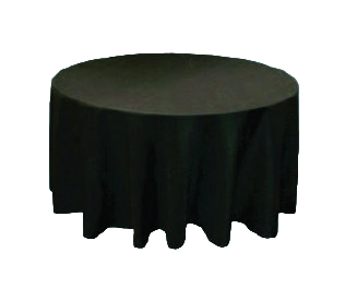 5ft Round Table with Table Overlay – Black