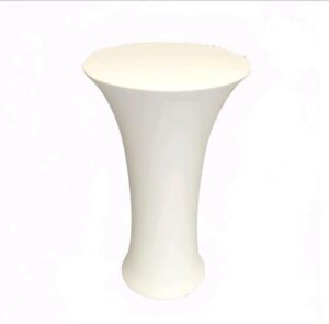 Bistro Table with Spandex Cover - White